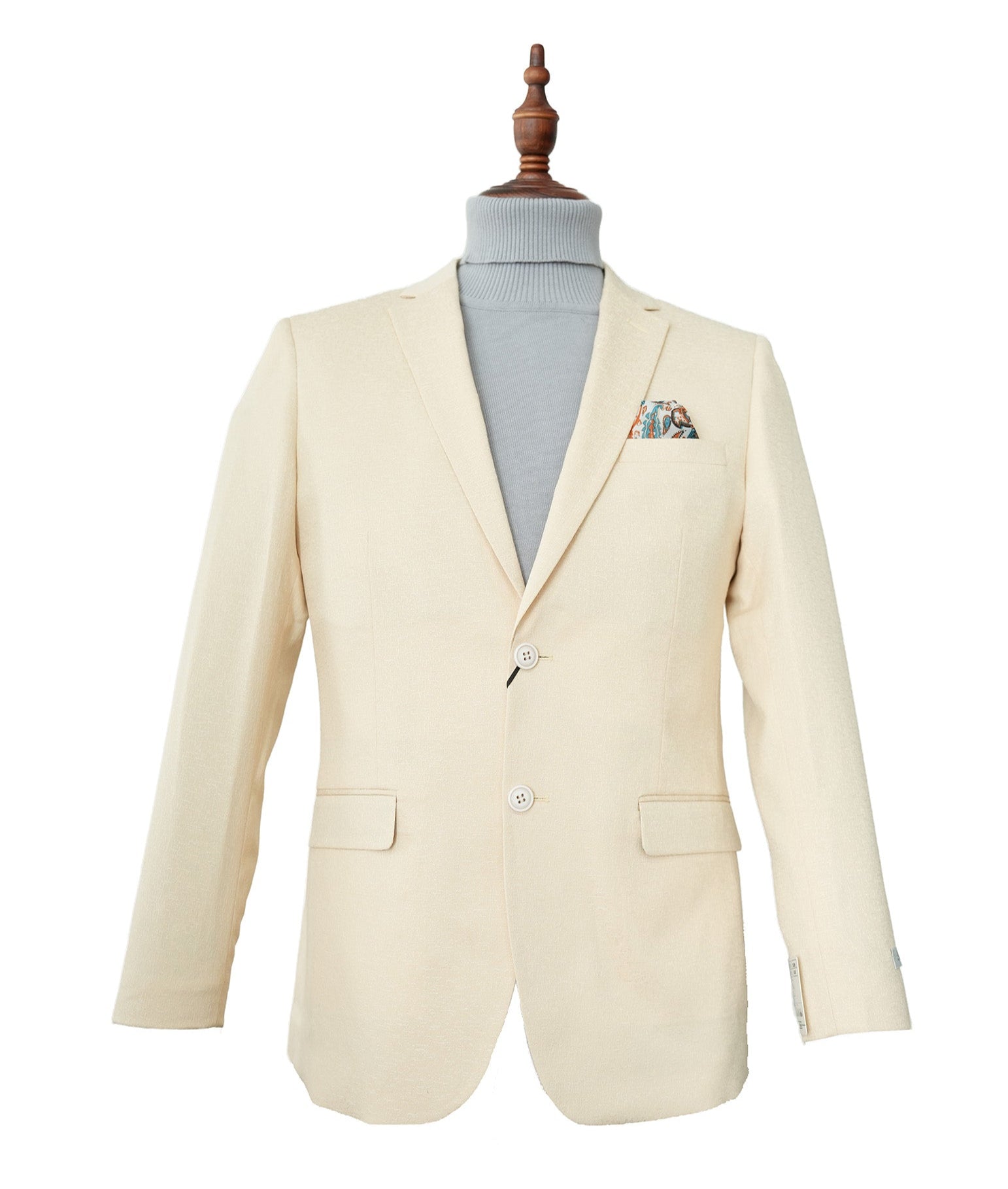 Beige Regular Fit Sleeveless Jacket