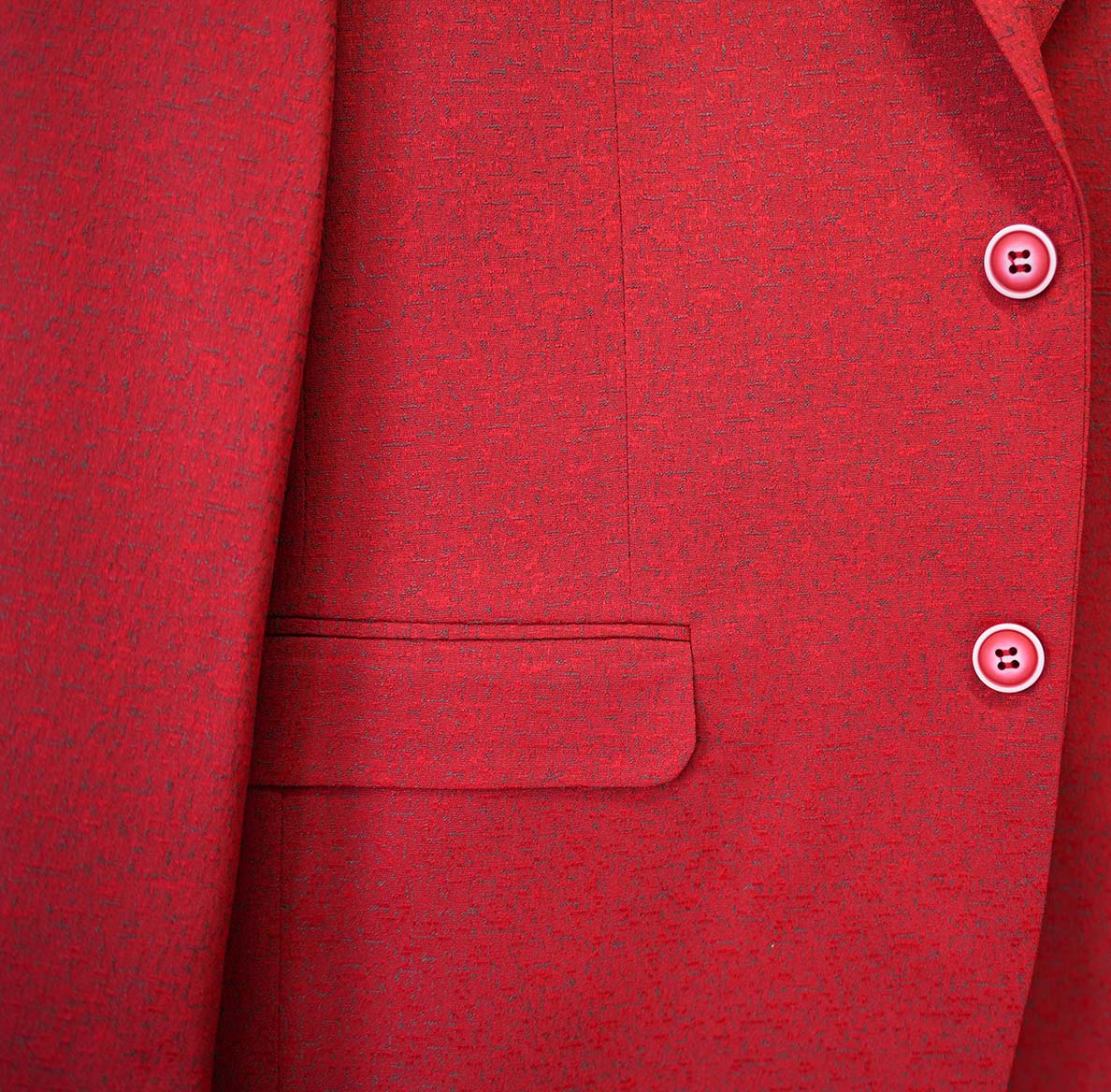 Red Hybrid Fit Single Breasted Notch Lapel Jacket Zoom In