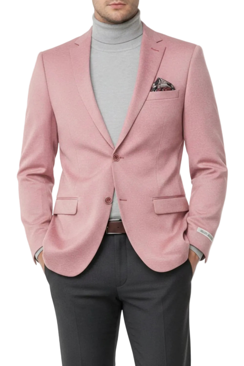 Rose Gold Hybrid Fit Single Breasted Notch Lapel Jacket