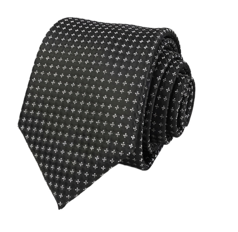 Black Geometric Pattern Tie