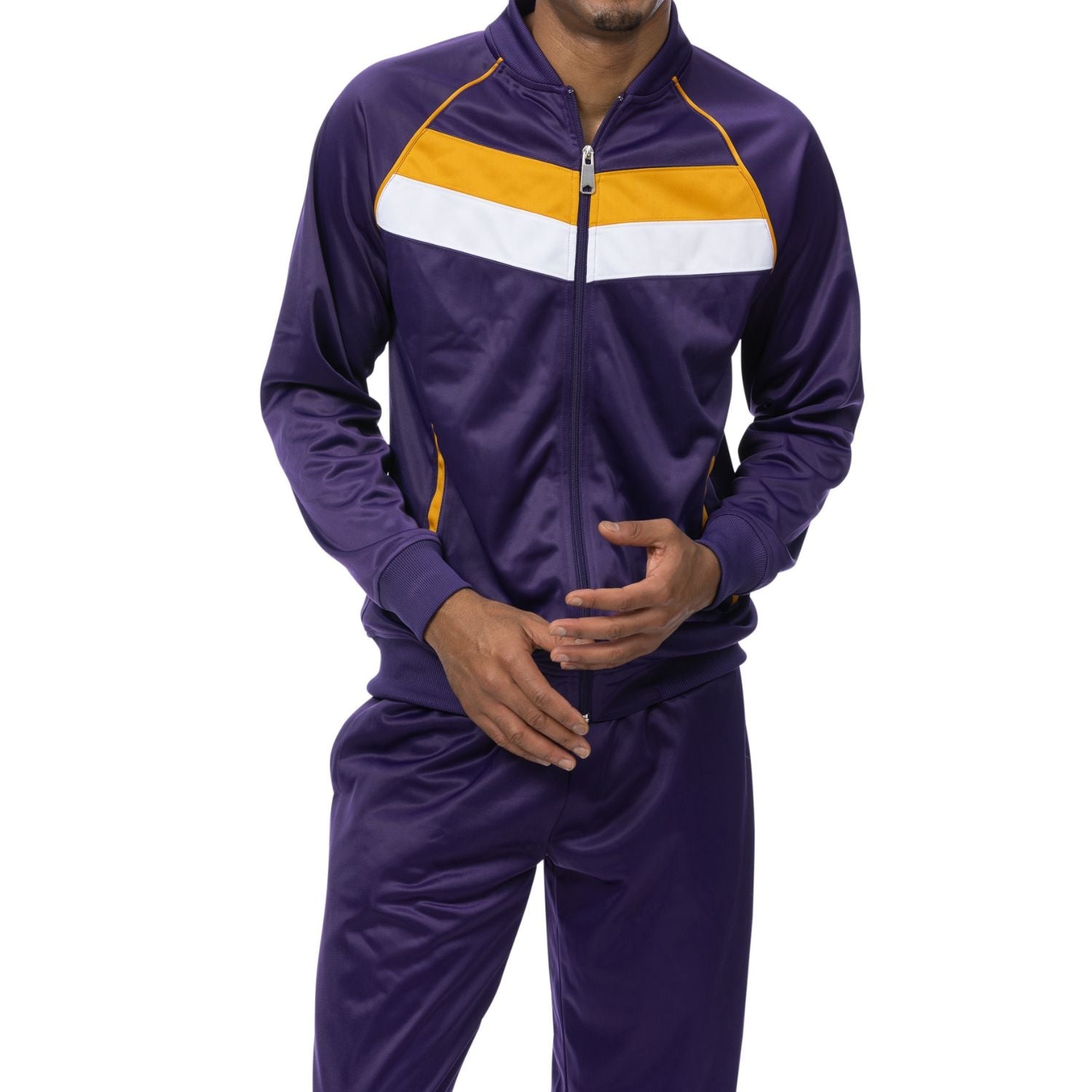 Men's Casual Tracksuit Set 2 Piece in Purple