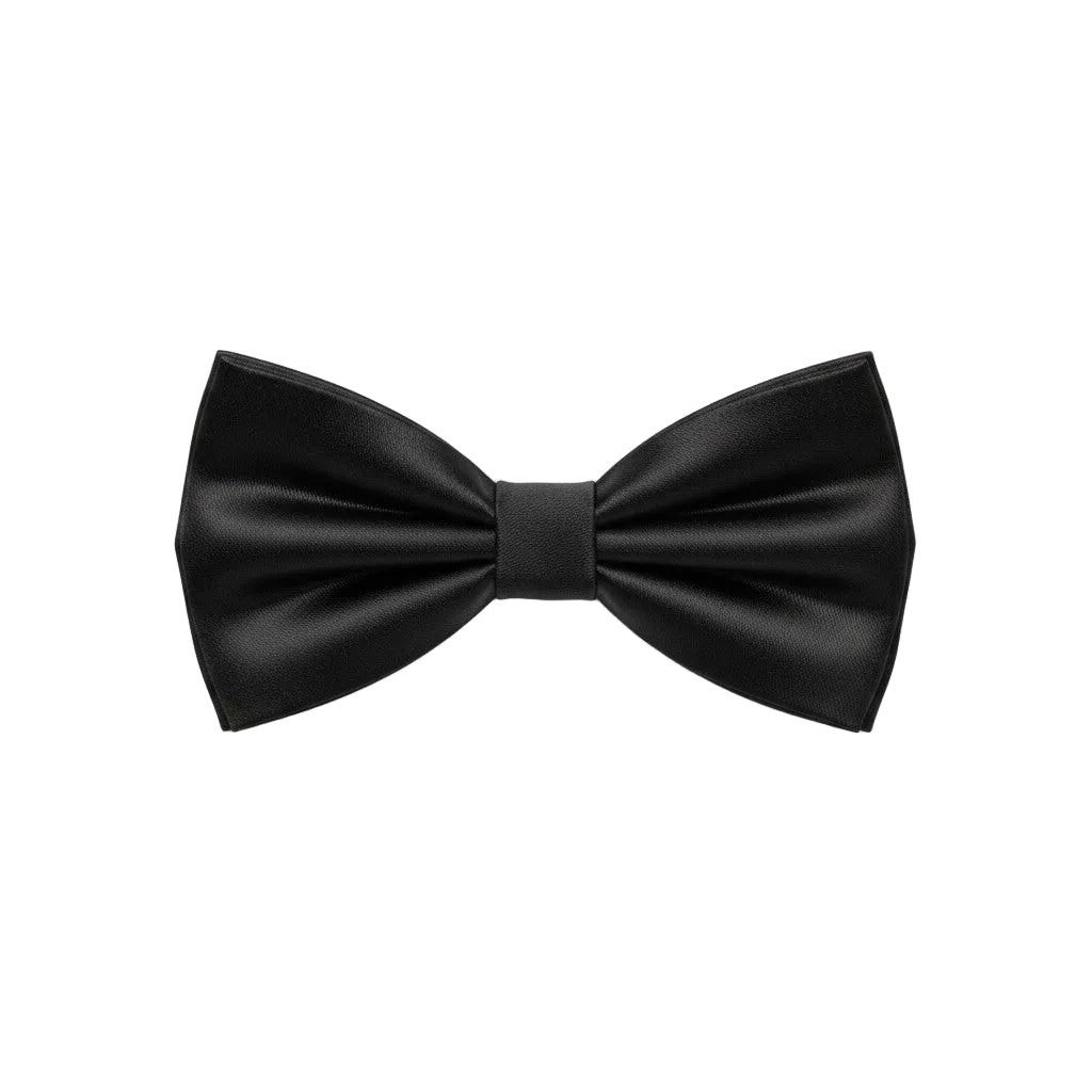 Black Satin Bow Tie
