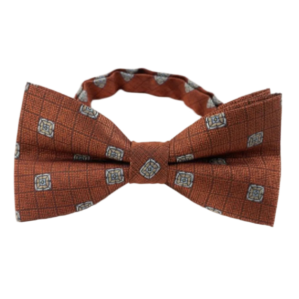 Rust Medallion Pattern Bow Tie