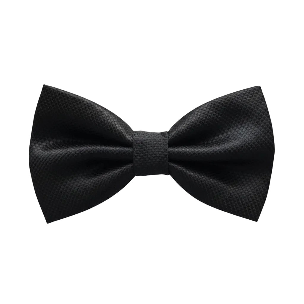 Black Textured Bow Tie