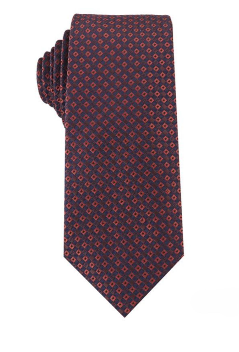 Burgundy Geometric Design Tie