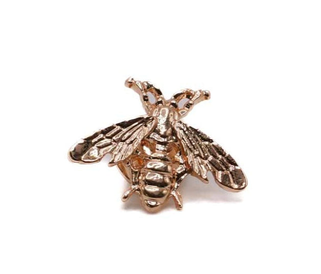 Rose Gold Bumble Bee Brooch Lapel Pin