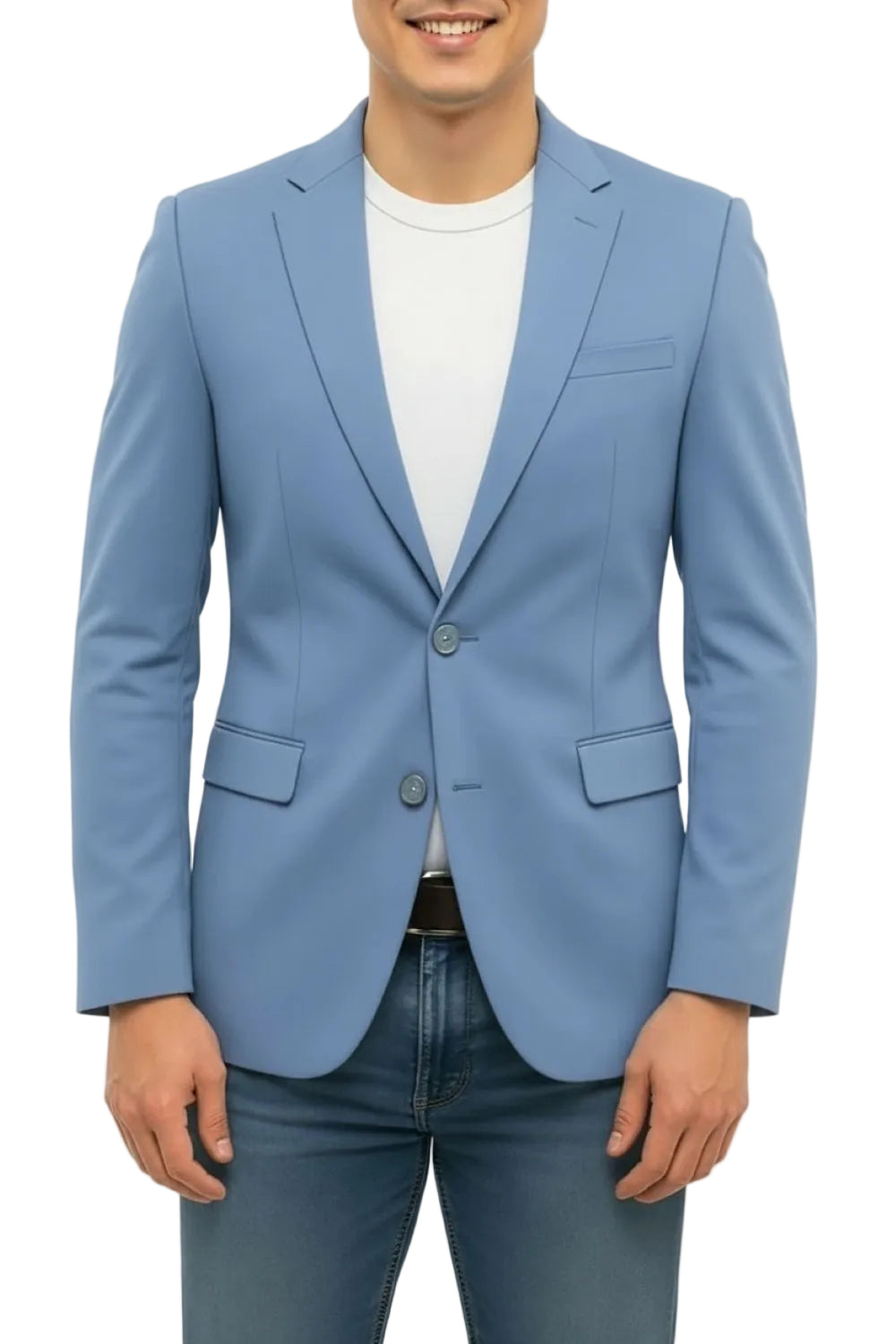 Blue Slim Fit 2-Button Jacket