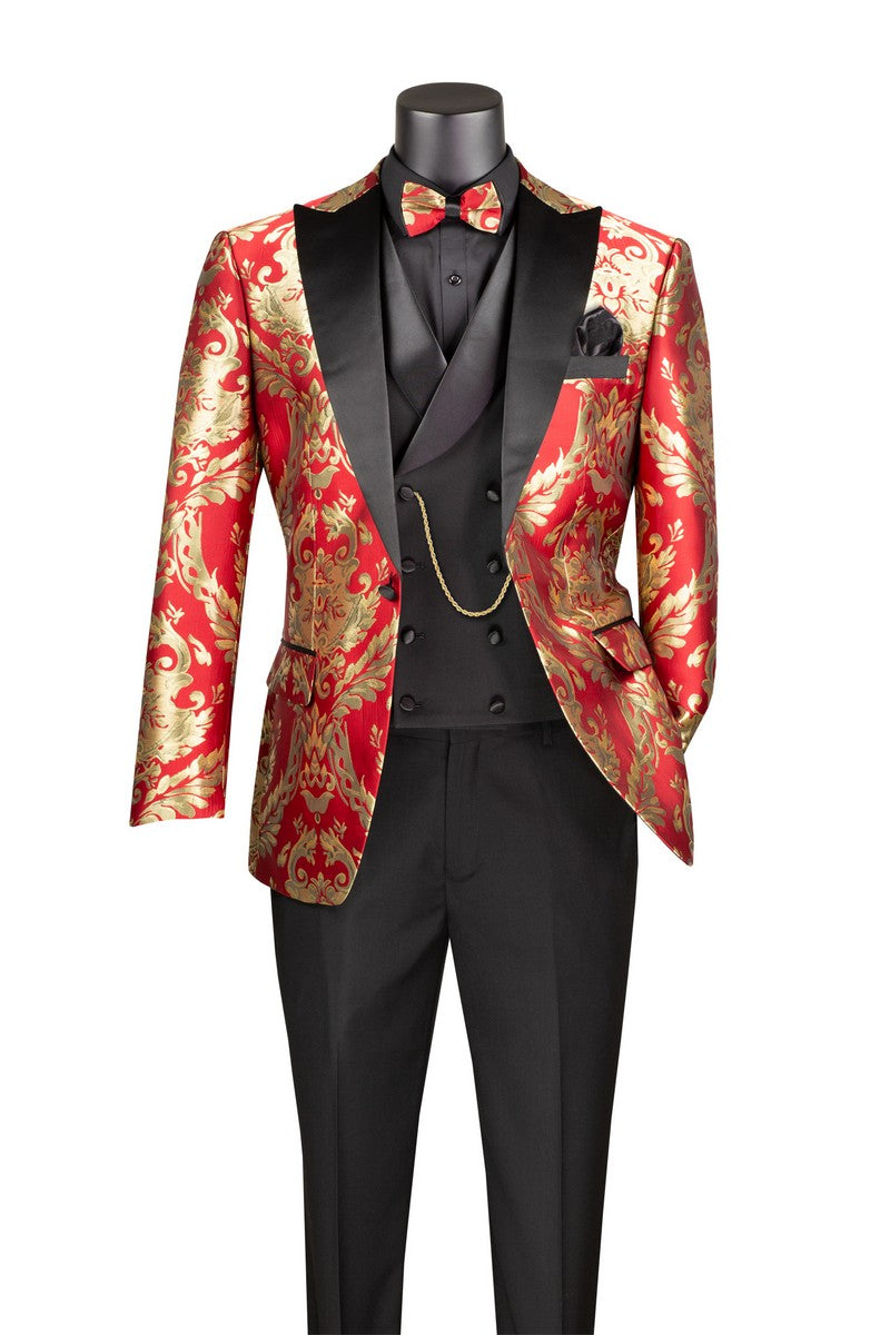 Red Gold Modern Fit 3 Piece Suit | Suits Outlets Men's Fashion Red Gold Modern Fit 3 Piece Suit | Suits Outlets Men's Fashion