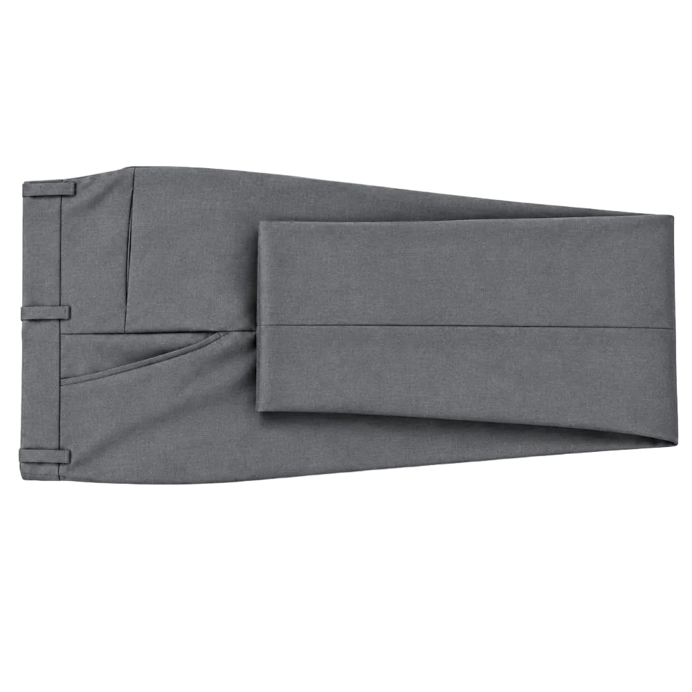 Modern Fit Medium Gray Dress Pants Flat Front Pre-Hemmed