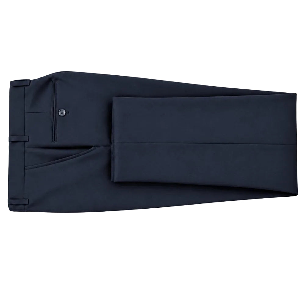 Modern Fit Navy Dress Pants Flat Front Pre-Hemmed
