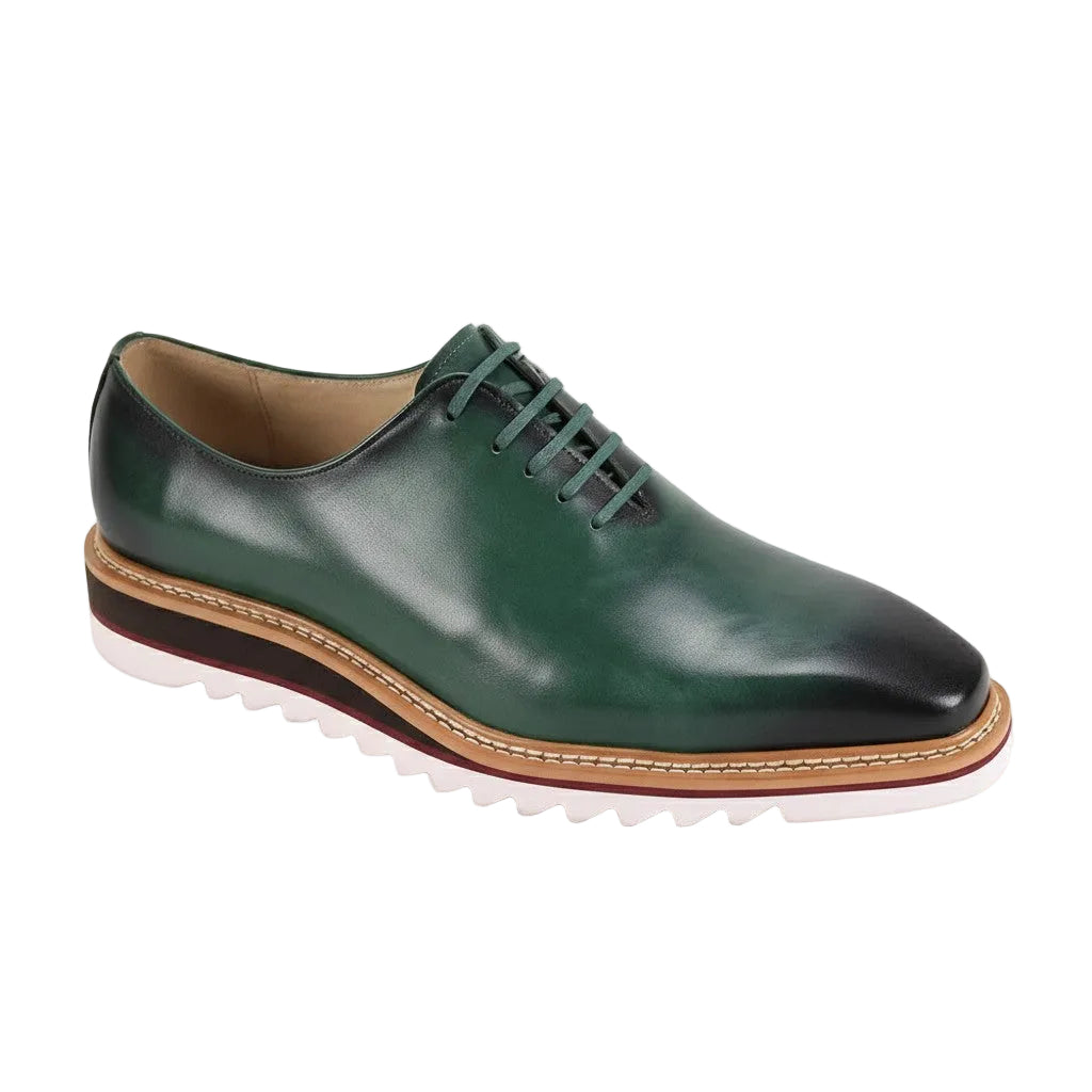 forest green dress shoes Ruben Collection - Leather Plain Toe Green Wedding Party Mismatched or special occasion Birthday ootd 尺寸:XXL