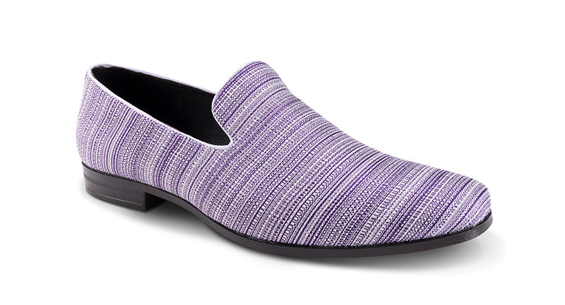 Mocasín estampado con tejido Blackberry