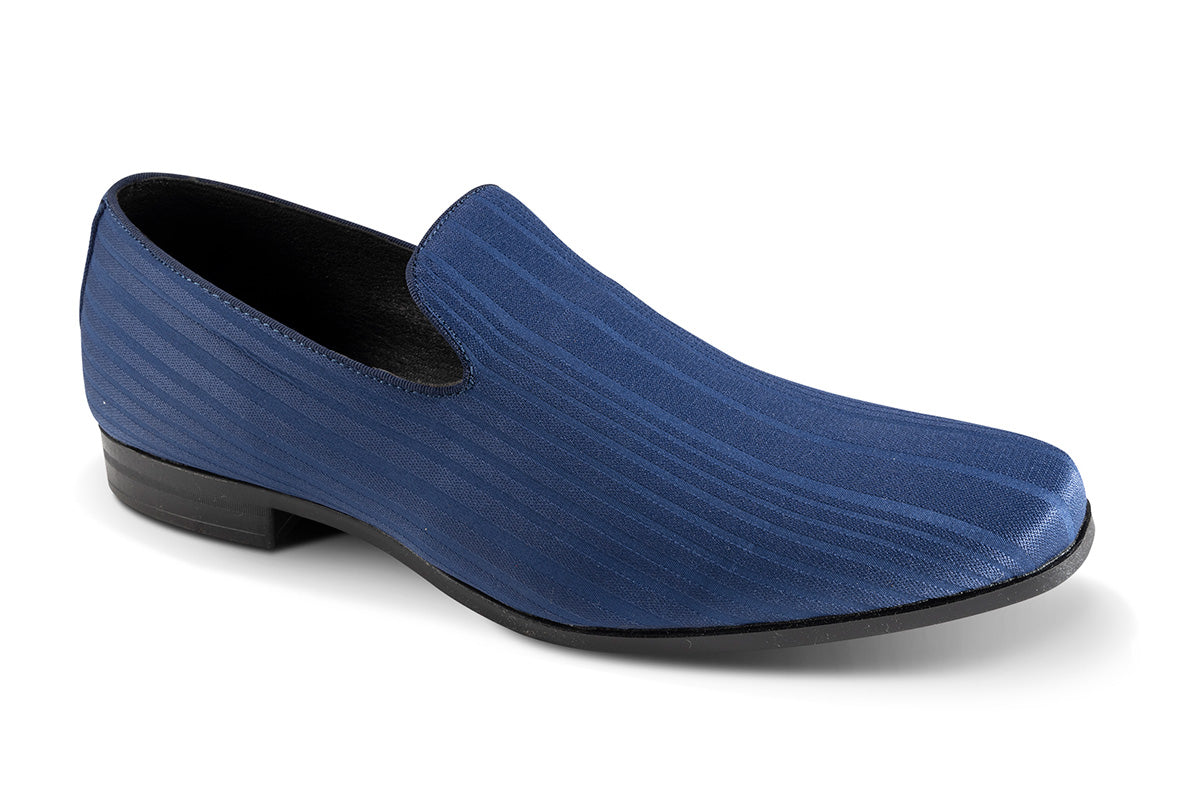 Navy Vertical Pattern Loafer