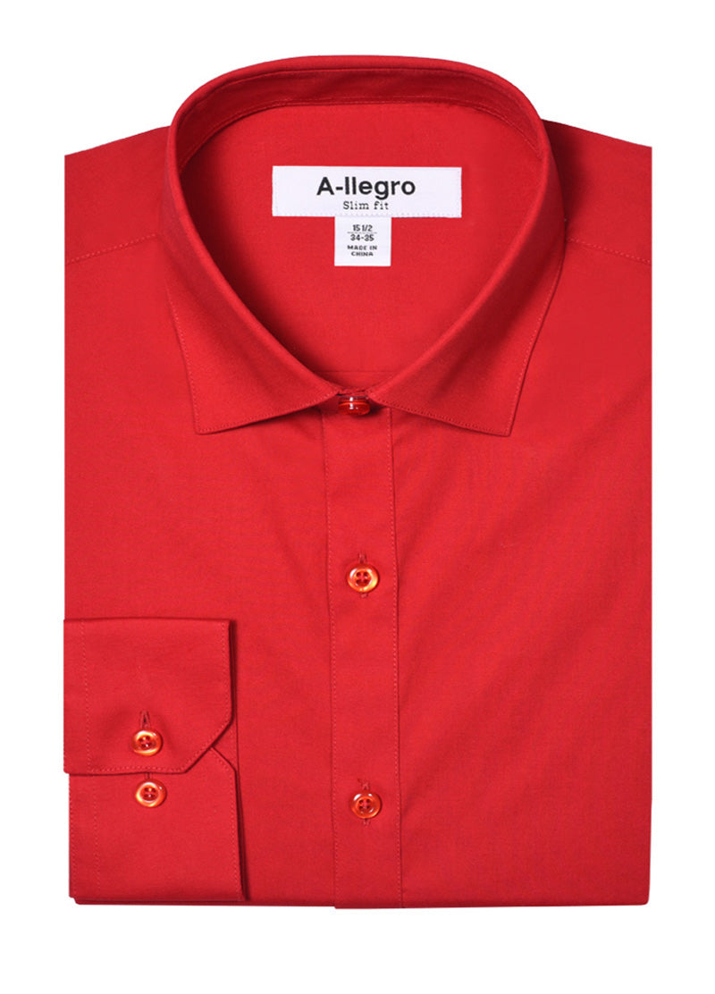 Classic Regular Fit Cotton Convertible Cuff Dress Shirt Beige R-S100 main image 1