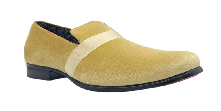 (Size 12 & 10½) Canary Solid Velvet Loafer