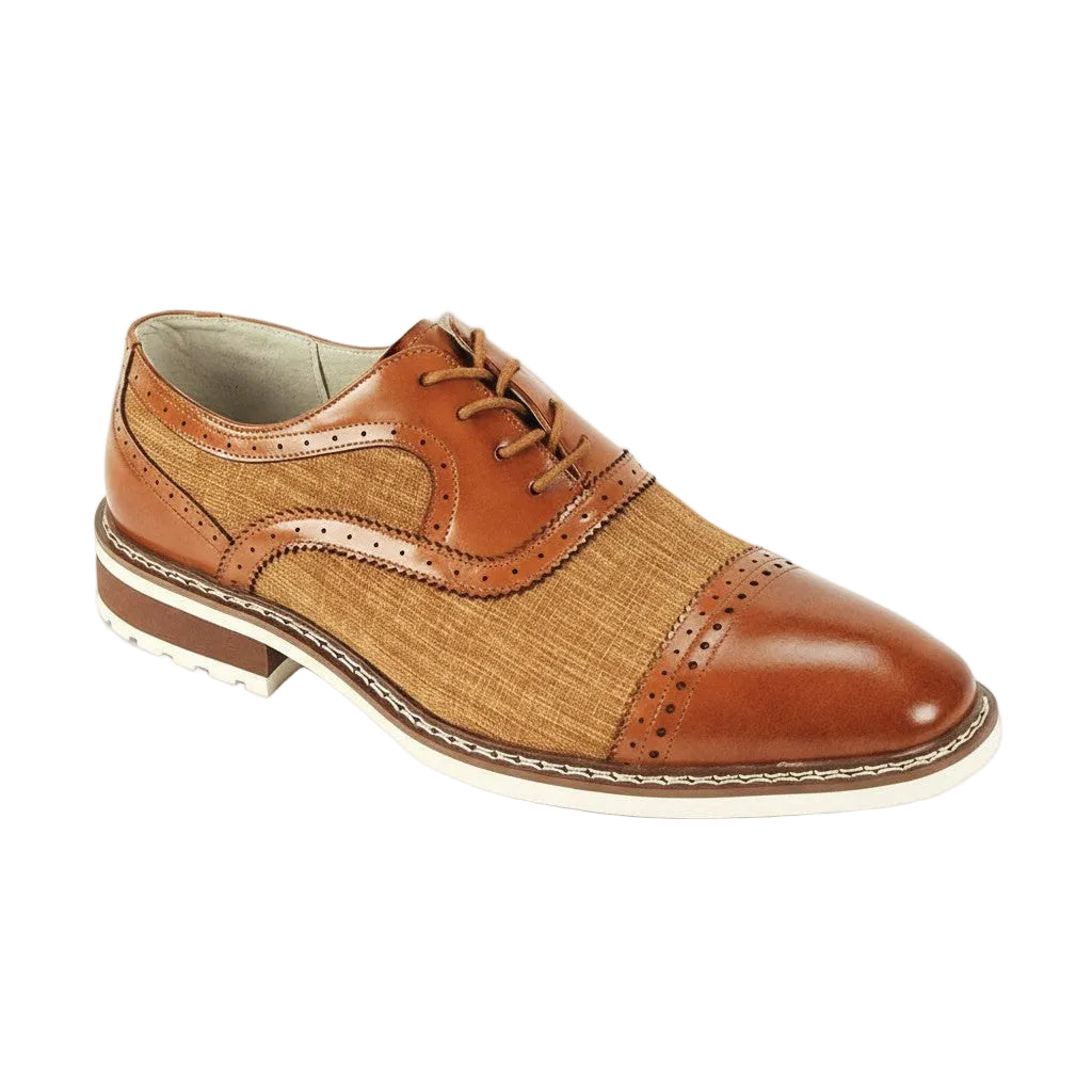 Sinclair Collection - Maple Plaid Leather Cap-Toe Dress Shoes