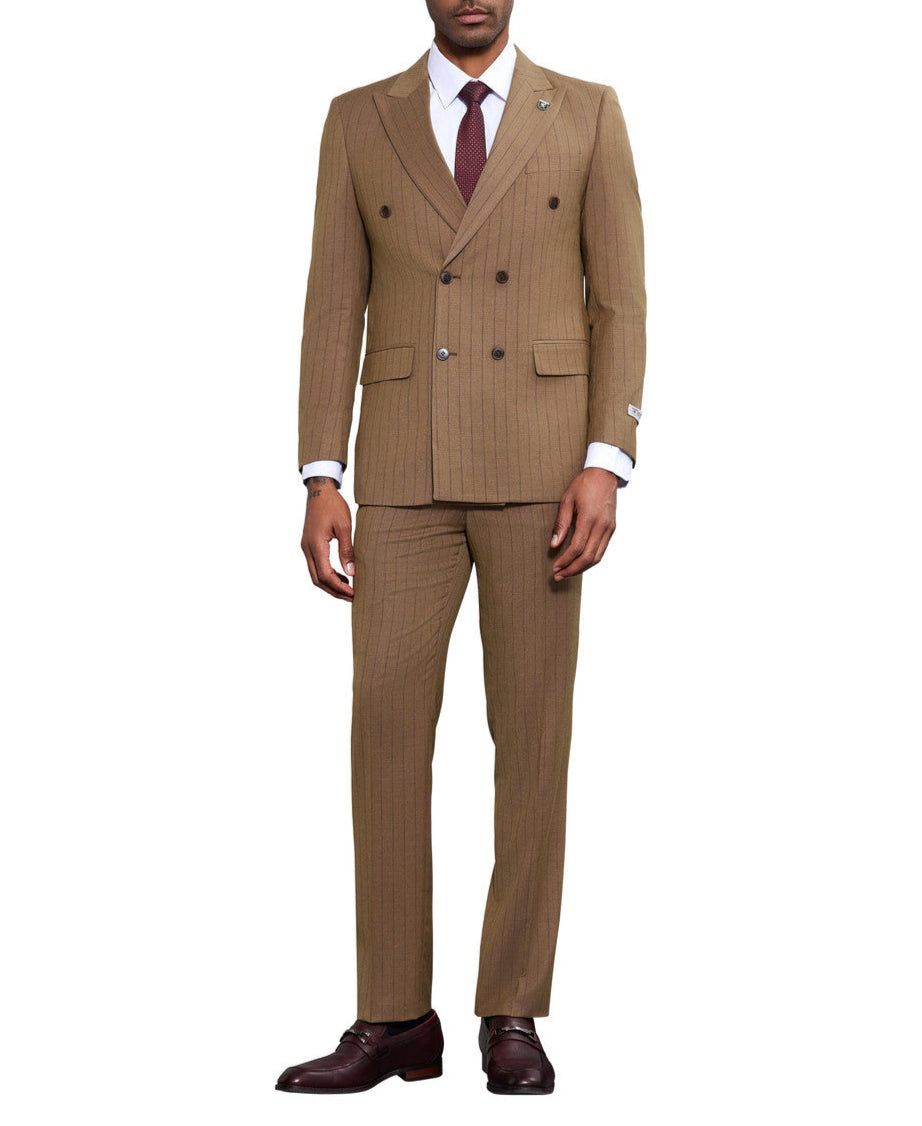 Stacy Adams 2 Piece Hybrid Fit Double Breasted Suit