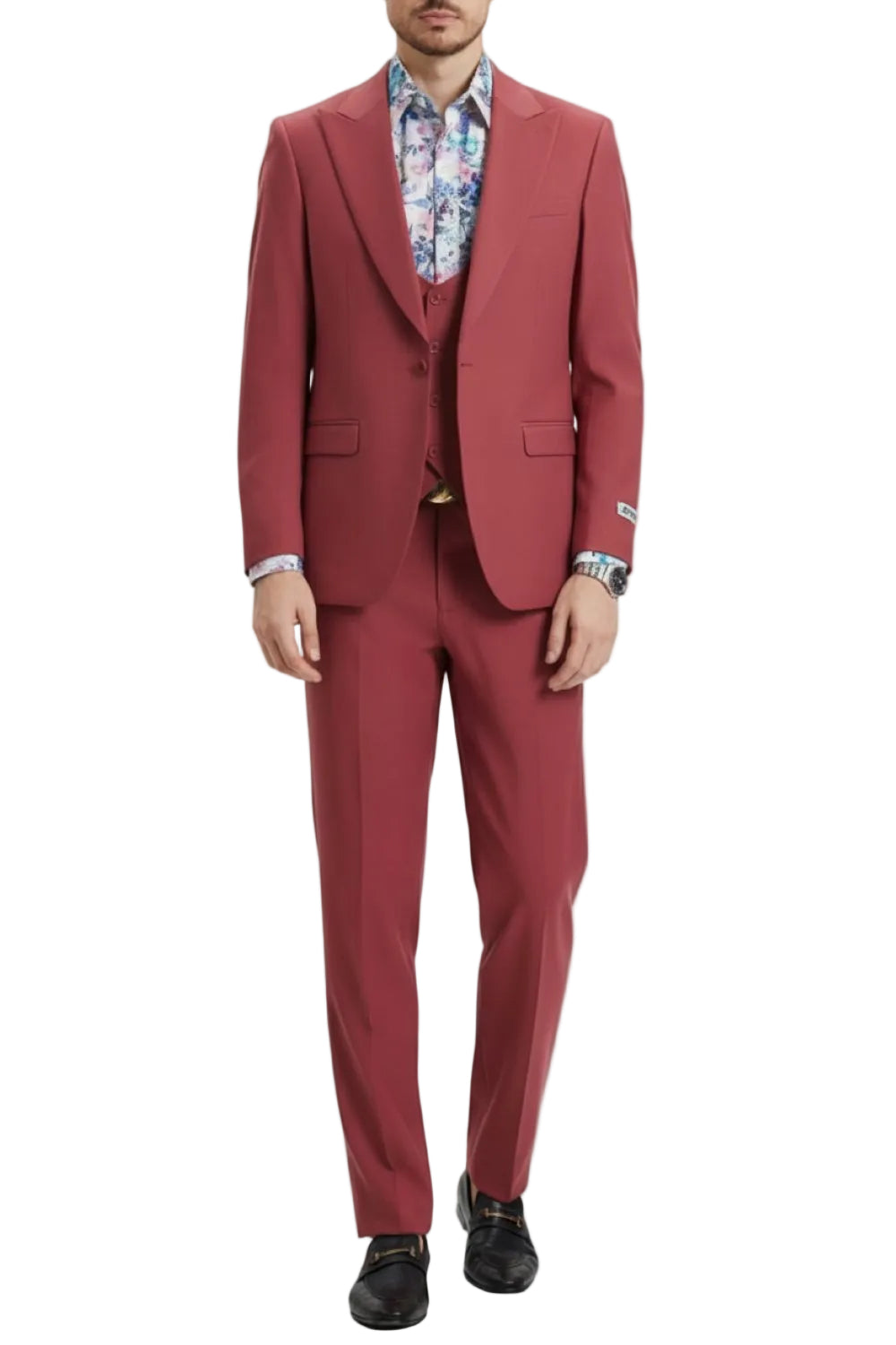 Stacy Adams - Coral 3 Piece Hybrid Fit Suit With Expandable Waist Band