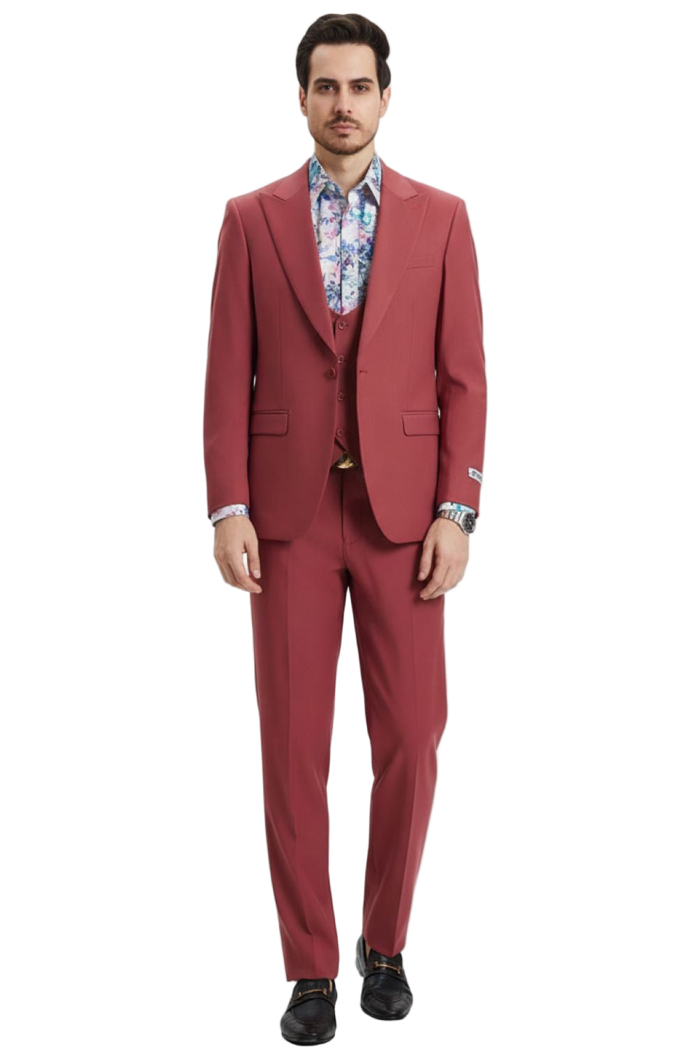 Stacy Adams - Coral 3 Piece Hybrid Fit Suit With Expandable Waist Band