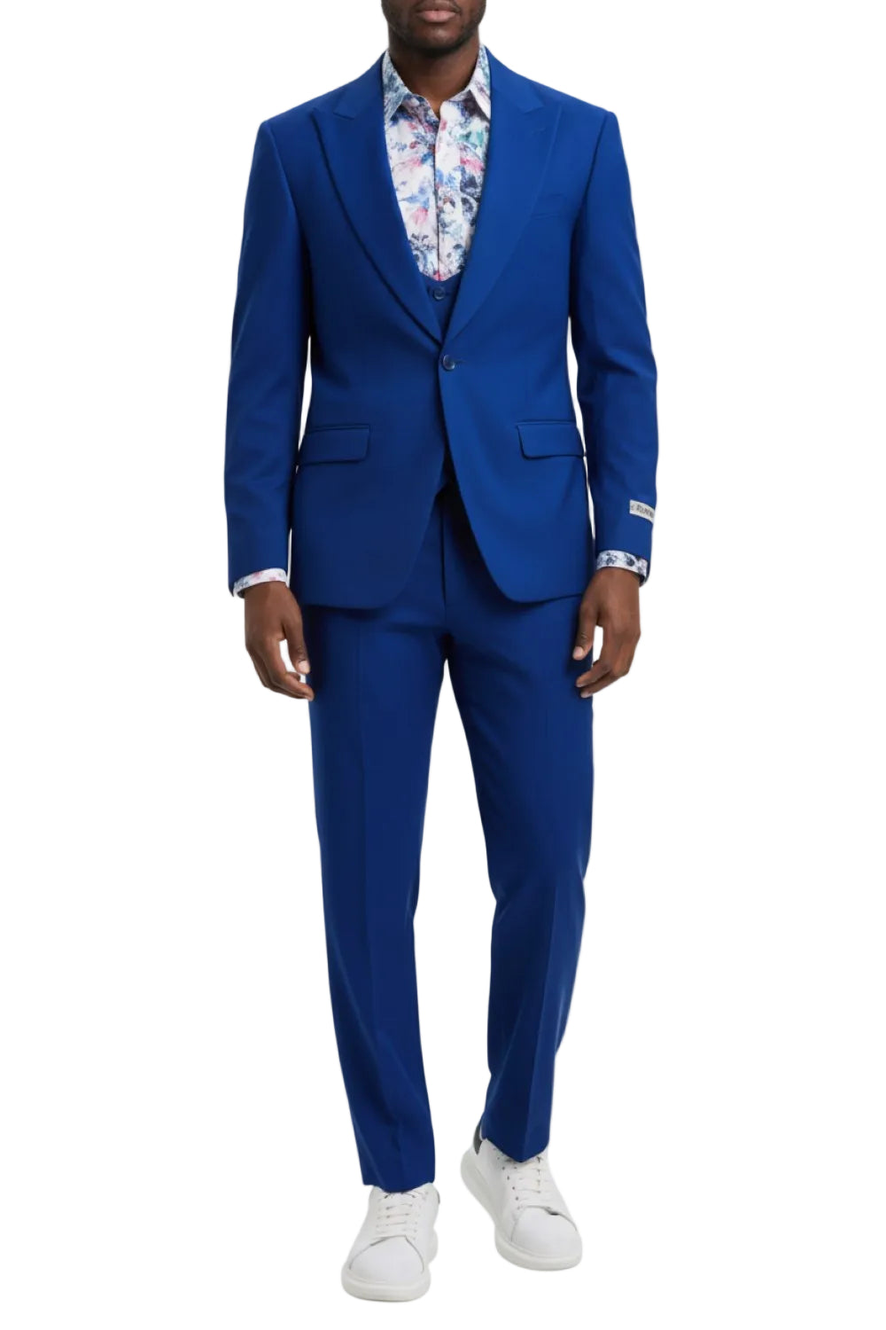 Stacy Adams - Indigo 3 Piece Hybrid Fit Suit With Expandable Waist Band