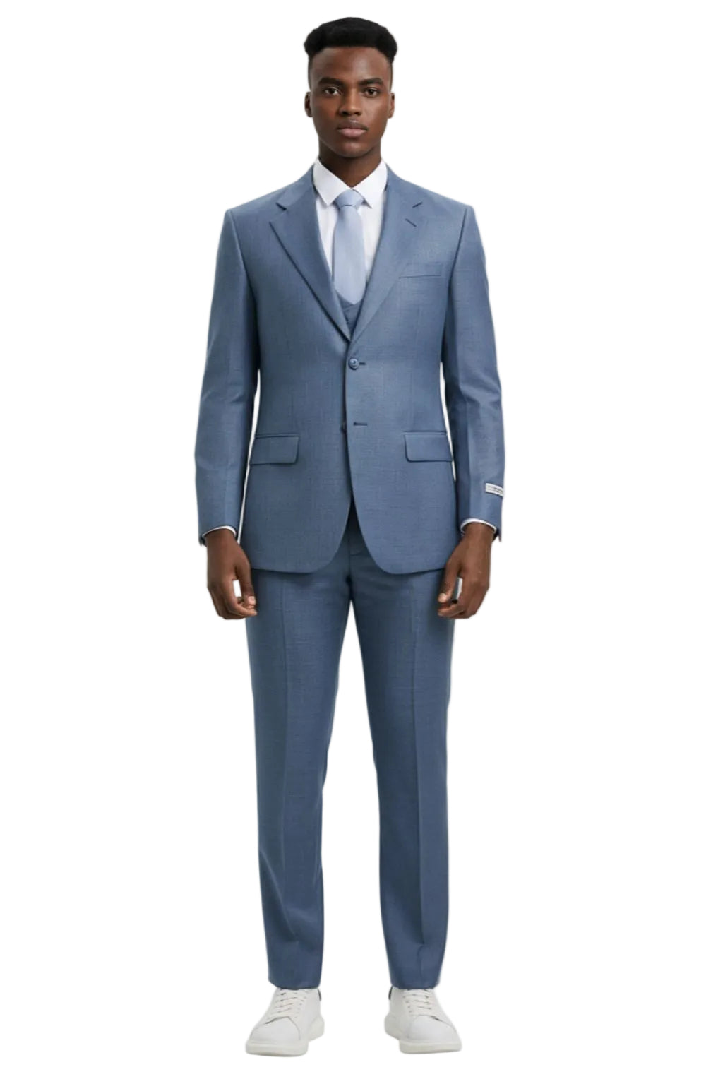 Stacy Adams - 3 Piece Hybrid Fit Ocean Sharkskin Suit