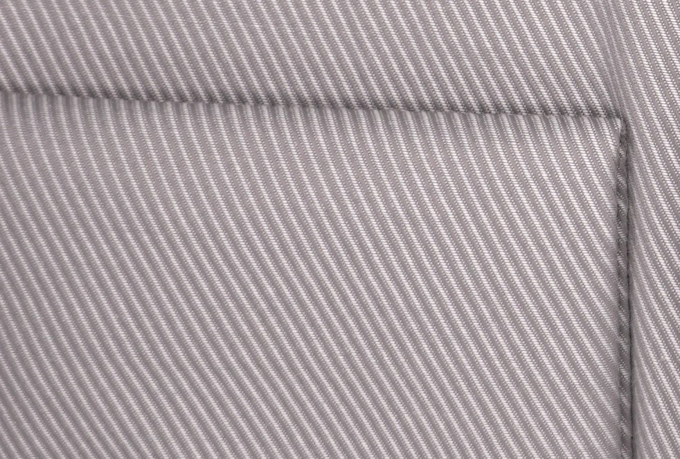 swatch Gray Pin Striped Dress Shirt Set with Tie and Handkerchief