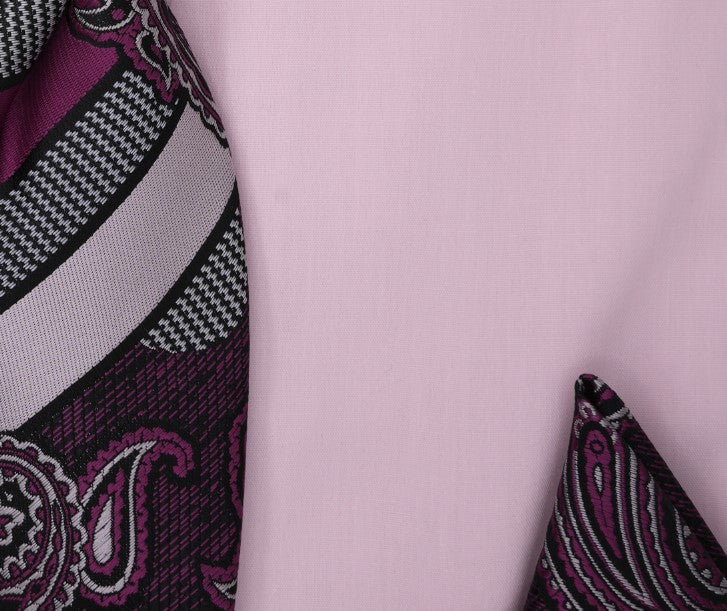 swatch Blush Dress Shirt Set with Tie and Handkerchief