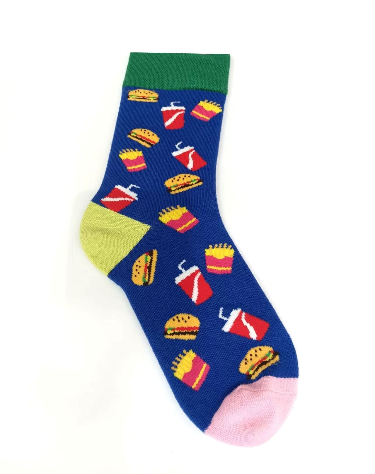 Madison Collection - Burger and Fries Men's Crew Socks