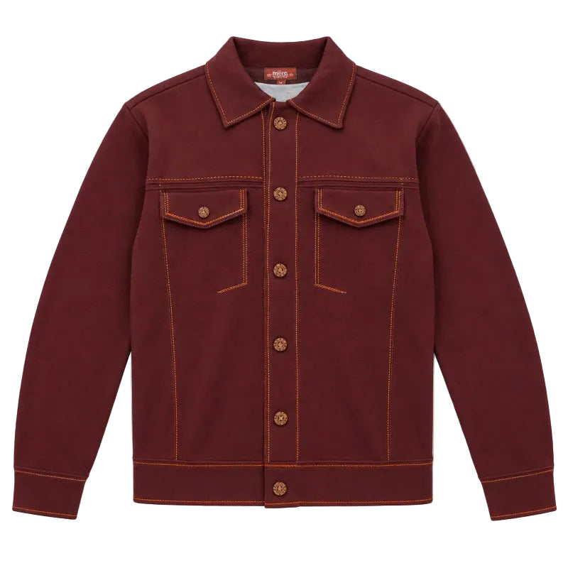 Stacy Adams - Burgundy Knit Buttoned Jacket