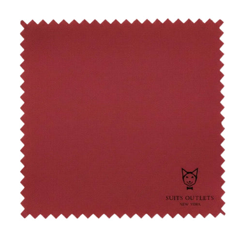 Burgundy tuxedo fabric swatch for men's regular fit banded collar tuxedo