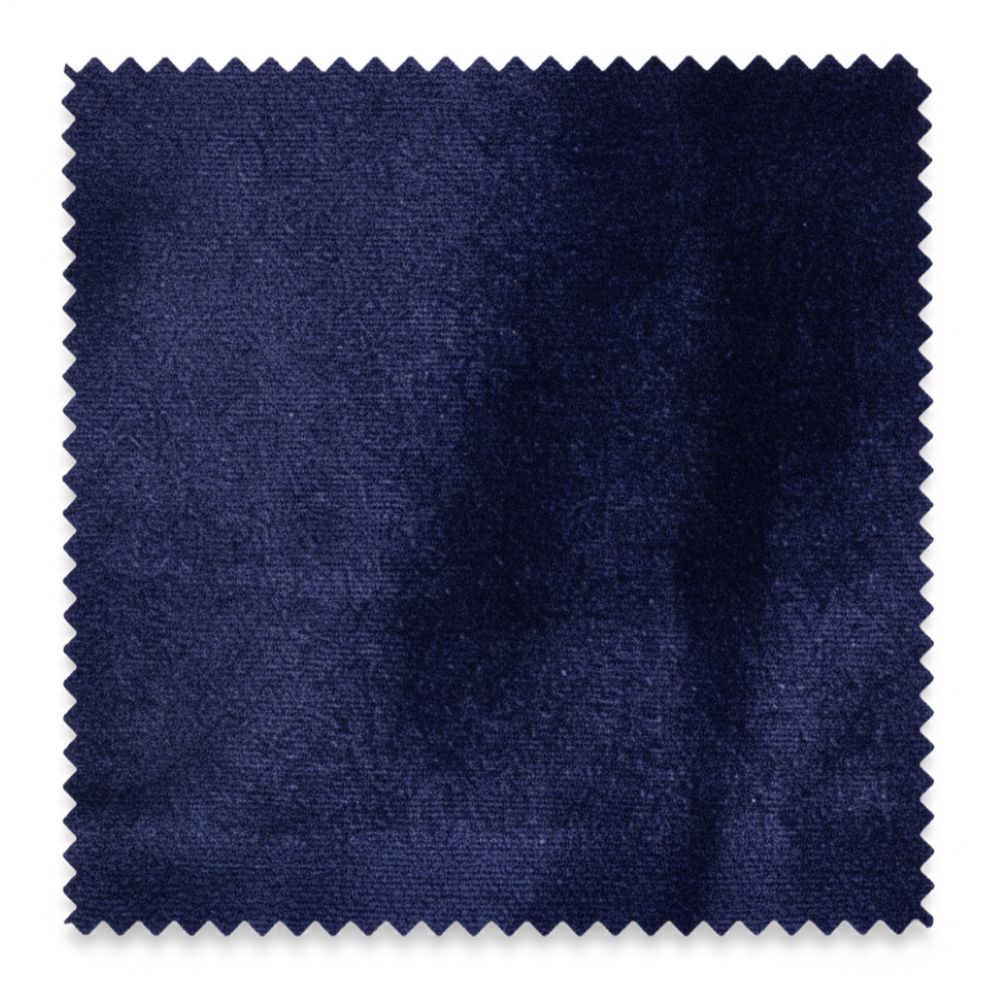 Navy blue fabric swatch on a white background