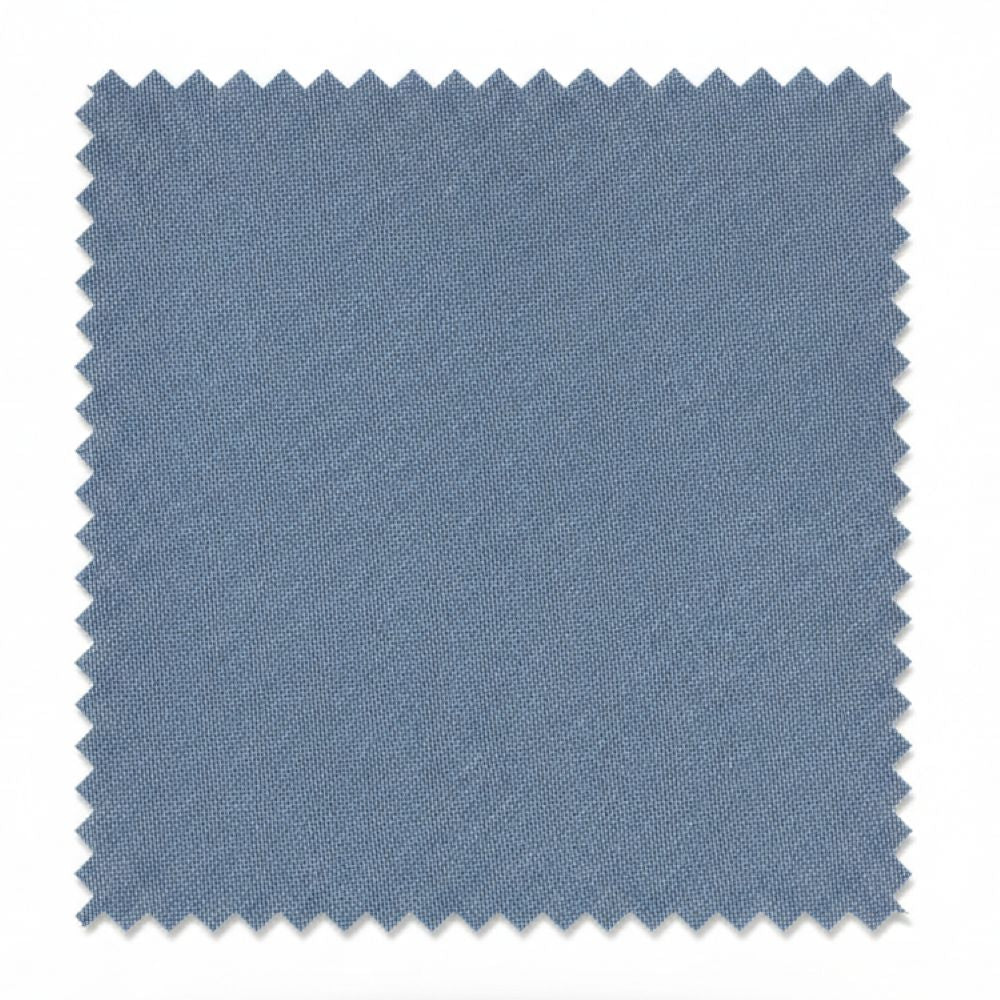 Swatch of blue fabric with a textured pattern on a white background