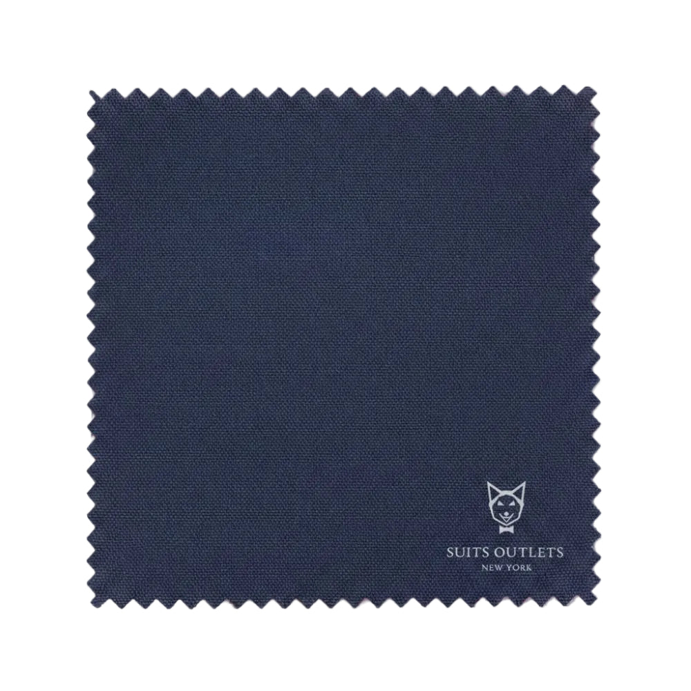 Solid Patriot Blue Regular Fit 2 Piece Suit jacket from Nola Collection, showing lapels & buttons.