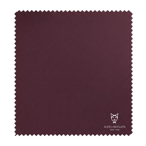 Maroon textured suit fabric swatch for men's modern fit two piece suit