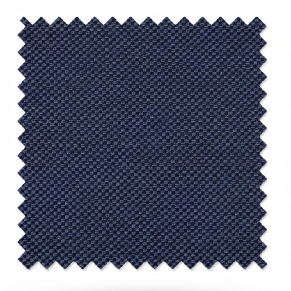 Navy blue fabric swatch with a subtle pattern on a white background