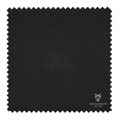 Black suit fabric swatch for men's slim fit double breasted two piece suit
