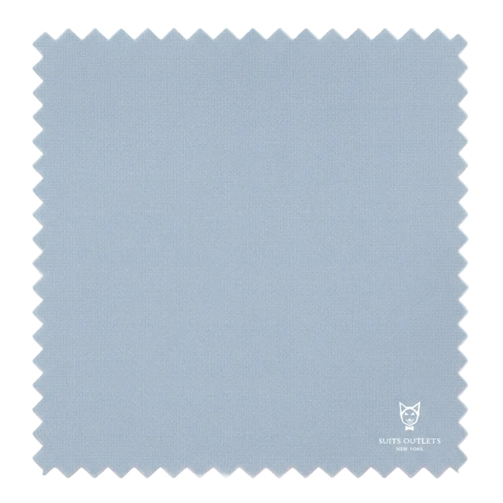 Ice Blue Slim Fit Double Breasted 2 Piece Suit with Adjustable Waistband