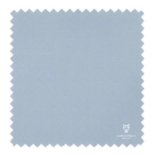 Ice blue suit fabric swatch for men's slim fit double breasted two piece suit