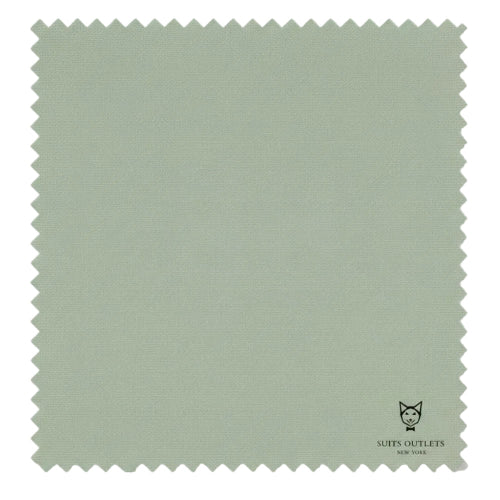 Sage suit fabric swatch for men's slim fit double breasted two piece suit
