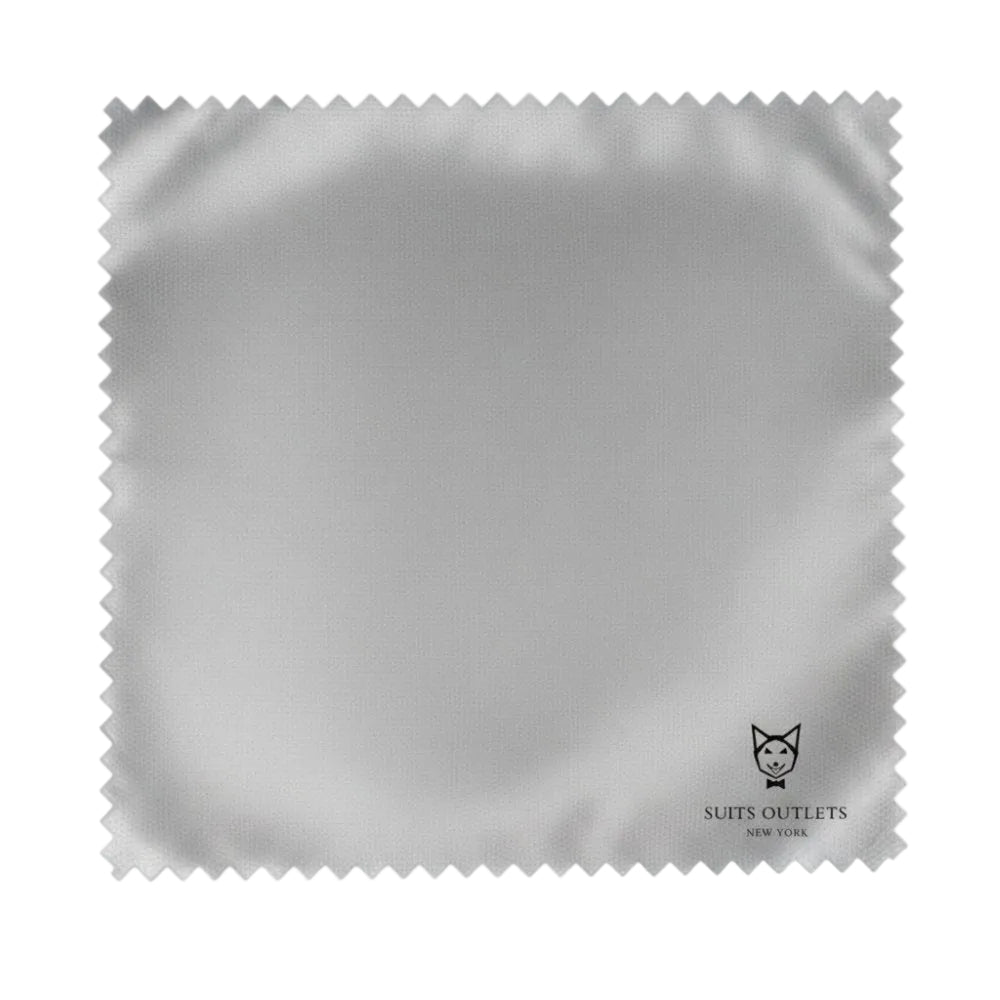 Vinci solid silver satin Slim Fit 3 Piece Suit.