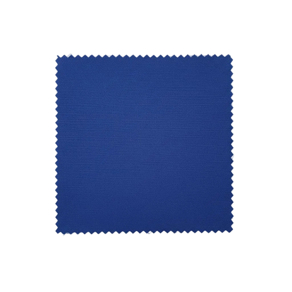 Fabric swatch of electric blue color on a light gray background