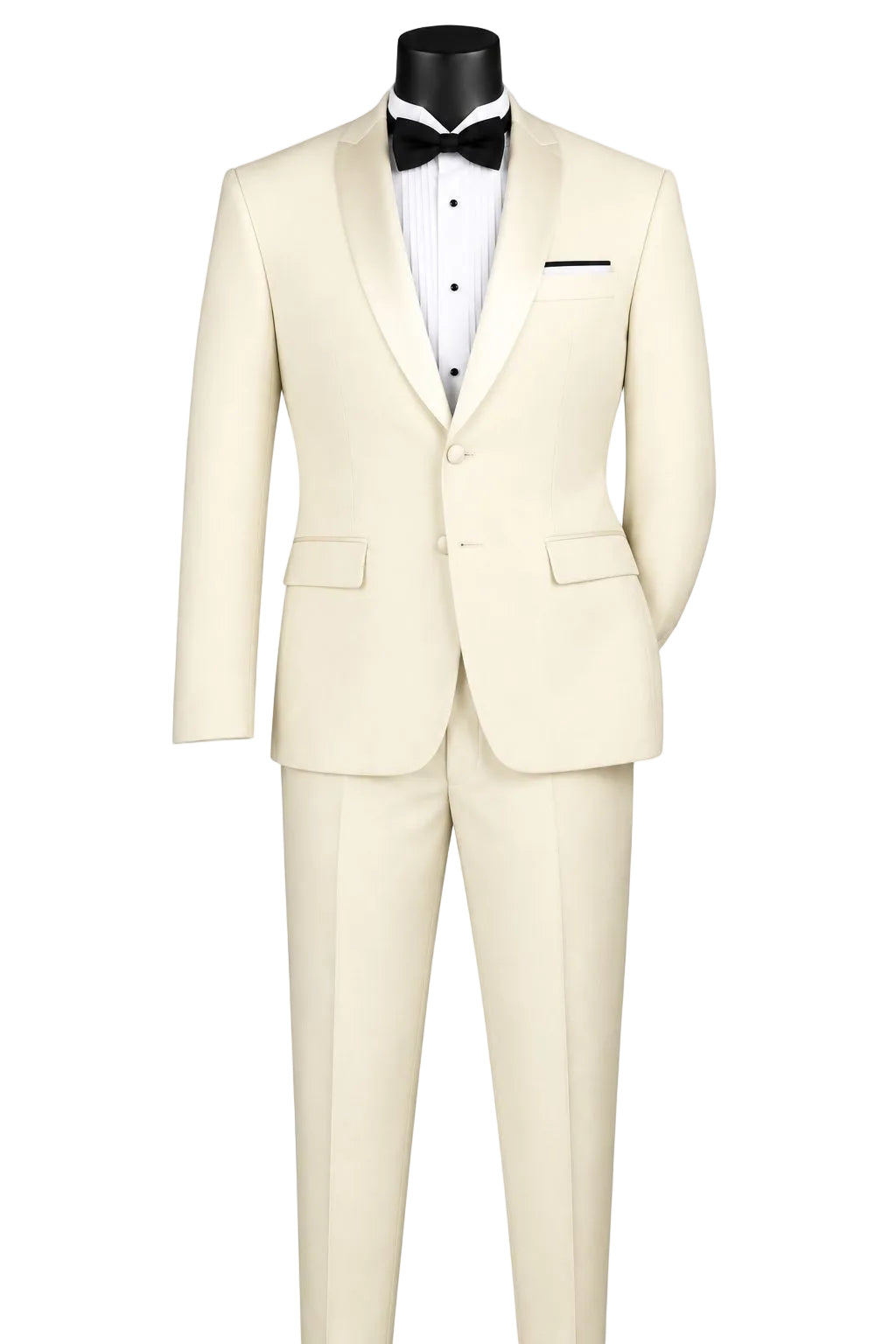 Excalibur Collection - Slim Fit Tuxedo 2 Piece 2 Buttons Design in Ivory