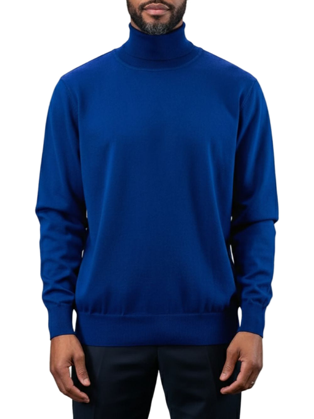 Men's Fashion Turtleneck Sweater in Royal Blue