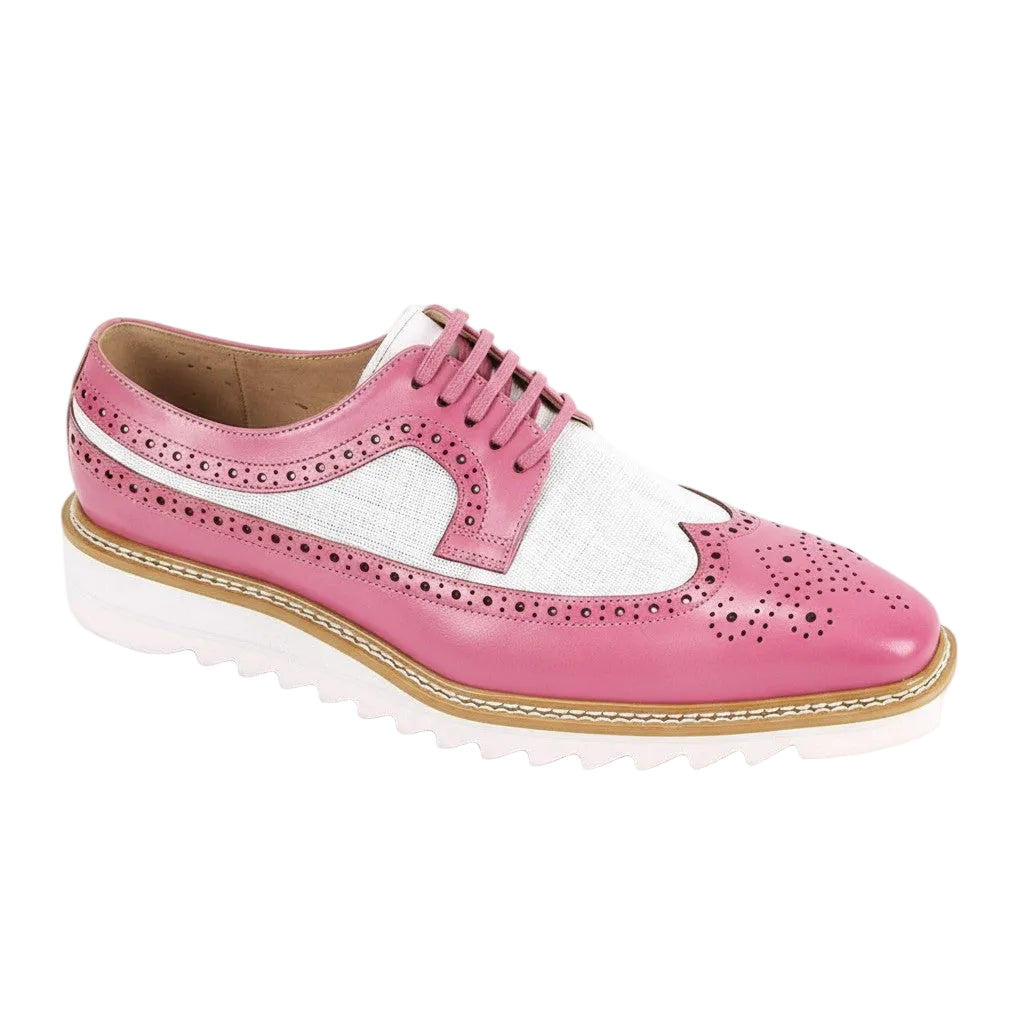 Tone Collection - Pink Leather Wing-Tip Shoes