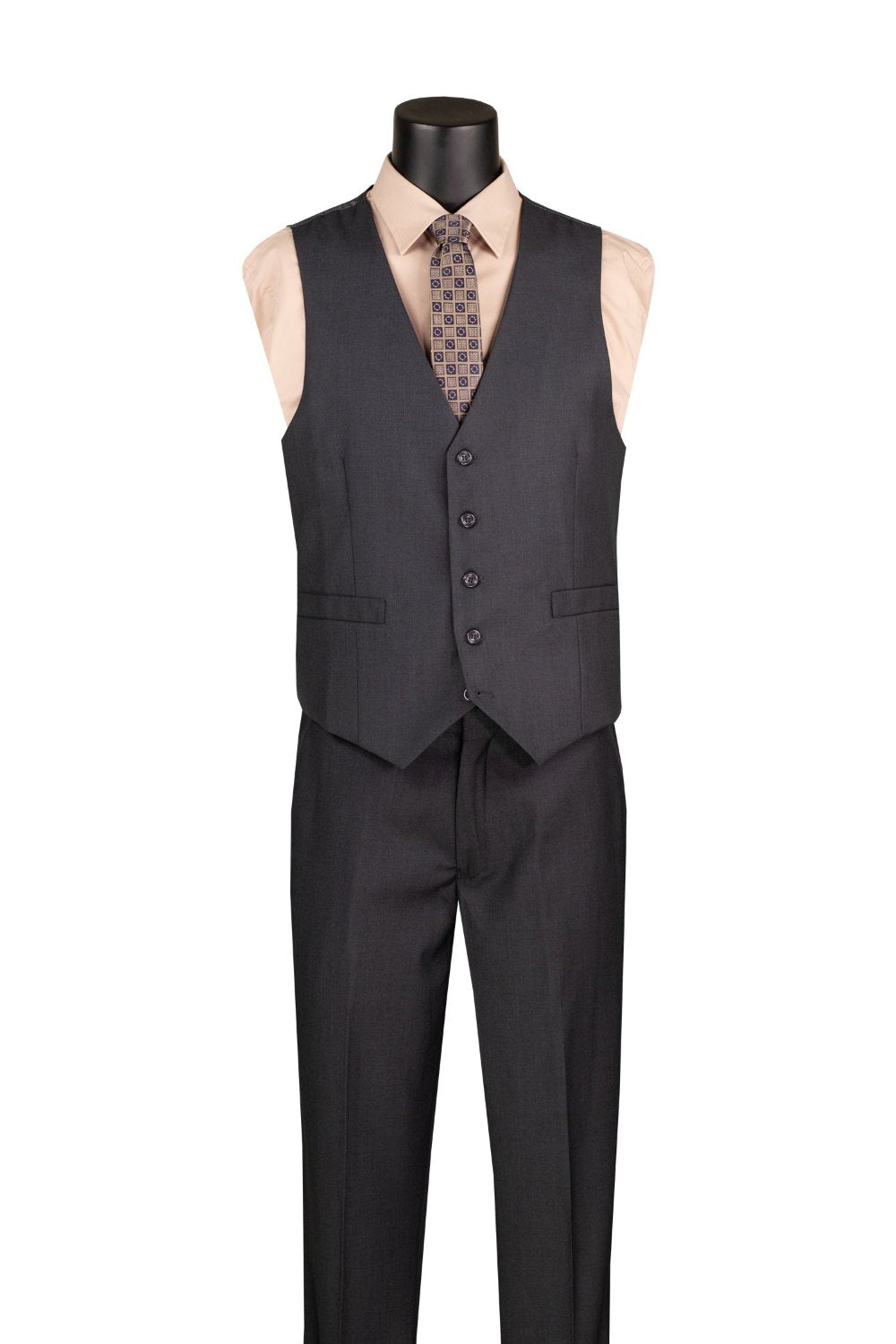 Heather Gray vest and pants set on a mannequin with a white background