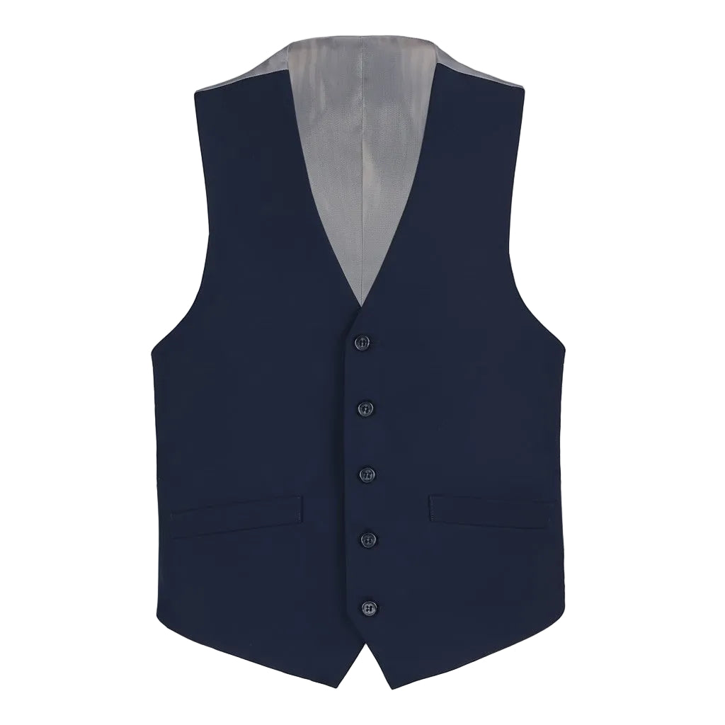 navy blue dress shirt with grey vest Men's Vanderbilt Collection
