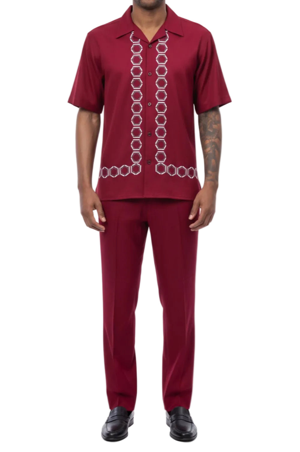 Linen Walking Suit Burgundy main image 0