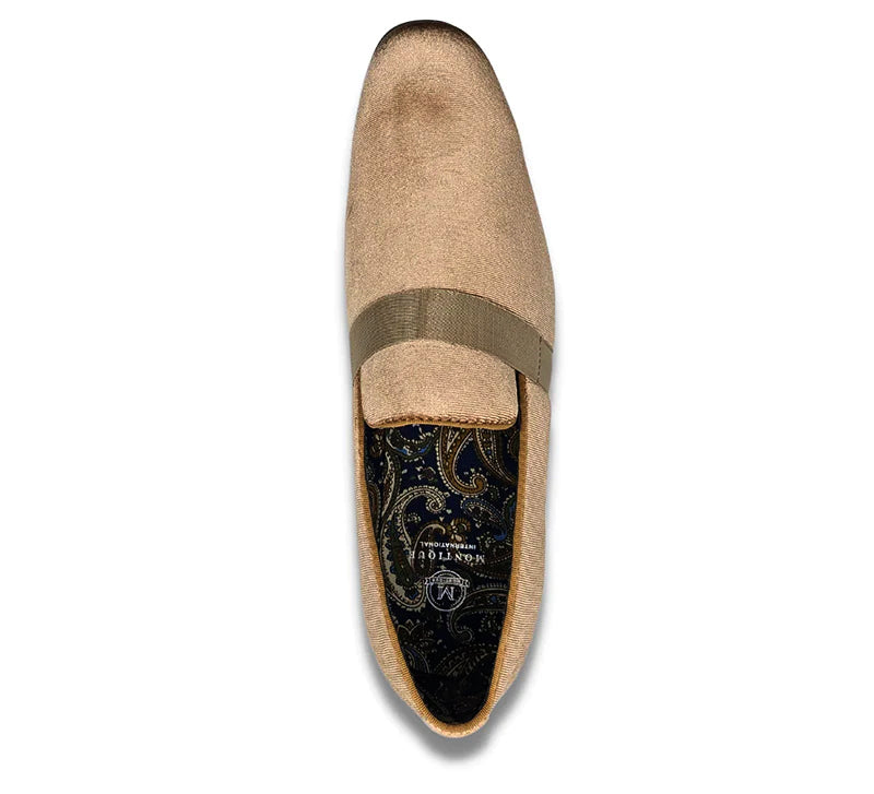 (11, 12, 13) Tan Solid Velvet Loafer