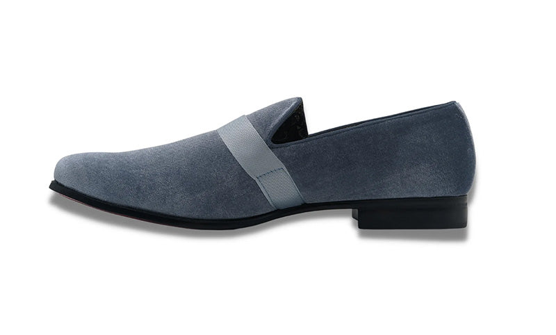 Carolina Blue Solid Velvet Loafer