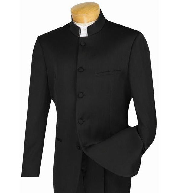 (38R, 40R) Chaqueta de corte regular con cuello mao